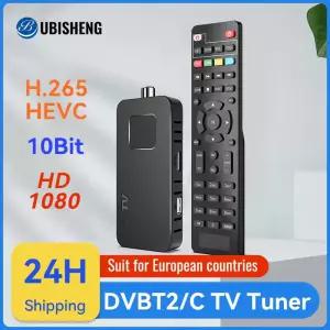 유럽용 H.265 DVB-T2 C TV 디코더 돌비 HD 1080P 미니 튜너 HEVC 10비트 U8mini 디지털 지상파 수신기 WiFi
