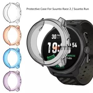 Suunto Race 2 용 스크래치 방지 보호 케이스 커버 Run 범퍼 소프트 TPU 쉘 프레임 스마트 시계 보호기