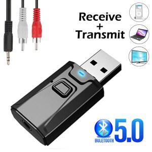 호환 USB Bluetooth 5 0 송신기 수신기 마이크 3 in 1 EDR 어댑터 동글 3 5mm AUX TV PC 헤드폰 홈 스테레오 자동차 HIFI 오디오