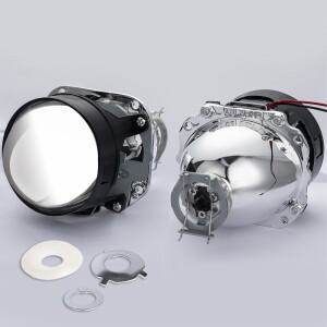 8.0 Bi Xenon Hid 프로젝터 렌즈 DRL 나선형 핫휠 엔젤 아이즈 LED 듀얼 헤일로 슈라우드 마스크 H4 개조