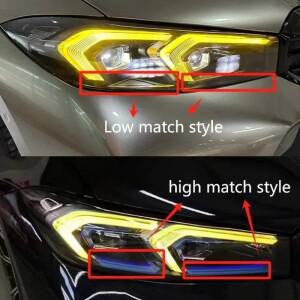 BMW 3 시리즈 G20 2023년식 이후용 노란색 DRL 칩, 로우/하이 스펙 LED 헤드라이트 주간 주행등 개조 모듈