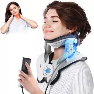 경추 목 견인 장치 를 위한 스트레칭기 3 파워 트랙션이 있는 전기 에어 펌프 8 에어백 내장 감압 및 긴장