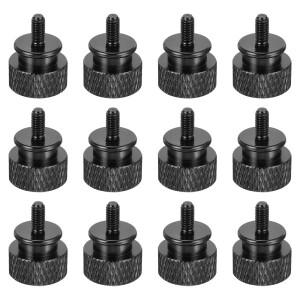 Uxce 12Pcs M3x6M3x8M3x10M4x8mm 널링 썸 스크류 컴퓨터 케이스 나사형 핸드  PC 알루미늄 합금