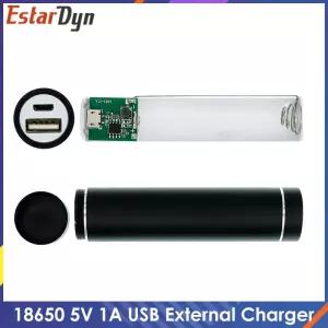 금속 보조베터리 DIY 키트 보관 케이스 상자 무료 용접 슈트 1X 18650 배터리 5V 1A USB 외부 충전기