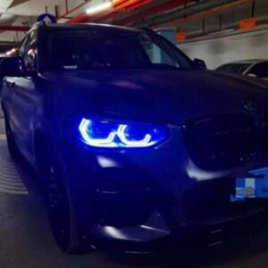 앰버 x3 g01 2018-2021 BMW X3M X4 G02 적응 형 LED 헤드 라이트 천사 눈 일광 CSL 빨간색 노란색 용 DRL