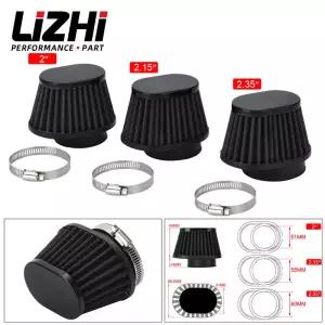 LIZHI 오토바이 에어 필터 60mm 자동차 미니 바이크 겸용 콜드 인테이크 고유량 콘
