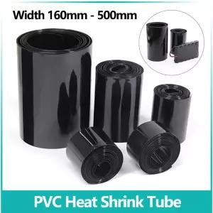1~10m 검정색 PVC 열 수축 튜브 160mm 18650 Lipo 배터리 팩 절연 보호 필름 랩 리튬 케이스 케이블 슬리브