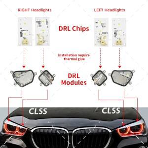 BMW X1 F48 LED 헤드라이트 엔젤 아이즈 DRL 개조 멀티 컬러 비 RGB 앰버 블루 레드 옐로우 주간 주행등 74