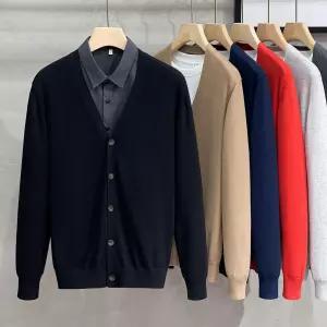 남성 가디건 브이넥 캐주얼 데일리 긴팔 아우터 재킷 루즈핏