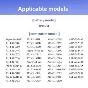 AP16M5J Acer 노트북 배터리 A315-21 N17Q2 적합 새로운 고품질 7.7V 4800mAh