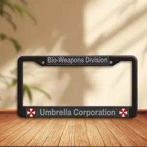 Umbrella Corporation 생물학적 무기 부서 자동차 번호판 프레임 레지던트 이블 팬 선물 태그 홀더 녹슬지