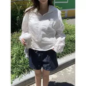 밴널스샵 여성 야구 잠바 자수 긴팔 후드 코트 HO1