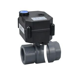 UPVC 플라스틱 전동 볼 밸브 수동 스위치 포함 IP65 방수 전기 DC9v DC12v 12 