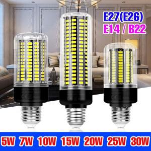 30W LED 콘 전구 E27E26 천장 조명 E14 램프 AC220V 실내 샹들리에 110V 무플리커 차가운 백색 가정용 침실