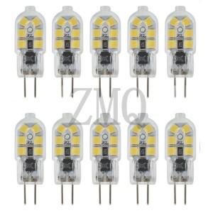 10개 LED 전구 3W G4 AC 220V DC 12V 램프 SMD2835 스포트라이트 샹들리에 조명 20w 30w 할로겐 대체