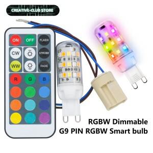 G9 LED 전구 디밍 가능 12색 RGB웜 화이트 3000K 색상 변경 동기화 및 메모리 기능 IR 리모컨 제어 AC100-2