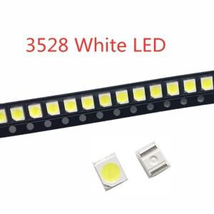 200 개세트 1210 백색 3528 SMD LED 밝은 발광 다이오드 5000-7000k 6-7lm 2000-2200mcd 2.8-3.6v 차가운