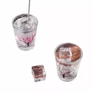 유리소주잔 술컵 벚꽃 소주잔 술잔 WFLPRZH