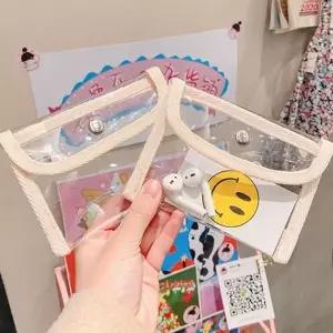 클리어 학생 수납 투명 파우치 휴대용 화장품 pvc 동전파우치