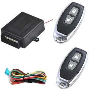 12V 자동차 도어 잠금 무키 시스템 키트 2버튼 리모컨 중앙 트렁크 릴리스