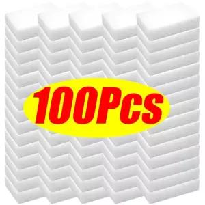 50/100개 멜라민 스펀지 매직 지우개 클리너 자동차용 10x7x3cm 디테일링 나노 클리닝 세차용
