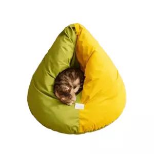 방한 그린 직경 보온 개집 고양이 침낭침대 강아지