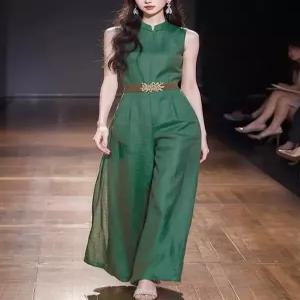 점프수트 민소매 루즈핏 팬츠 점프슈트 와이드핏 오버핏 시원한