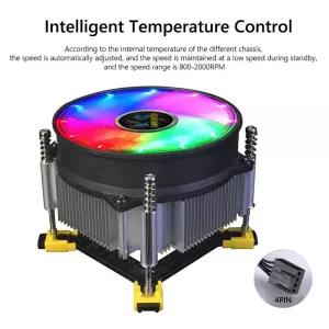 LED PC CPU 쿨러 라디에이터 히트 싱크 구리 코어/알루미늄 90mm 냉각 팬 Intel 1150 1151 1155 1156 1200