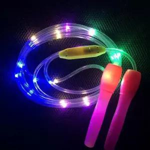 LED 발광 줄넘기 용 스포츠 스피드 로프 야간 운동 피트니스 트레이닝 라이트업