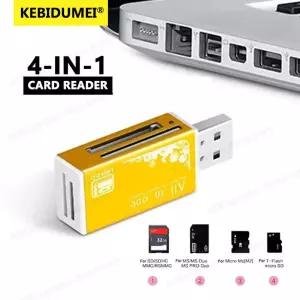 4포트 카드 리더 USB 2.0 메모리 어댑터 스틱 프로 듀오 마이크로 SD/T-플래시/M2/MS 노트북 PC용
