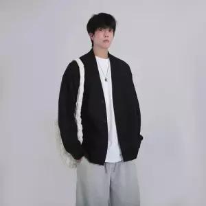 남자 춘추 겨울 카디건 솔리드 후드 OP3