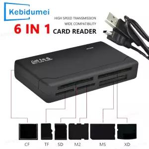 올인원 메모리 카드 리더기 480Mbps USB 2.0 외장 SD SDHC 미니 마이크로 M2 MMC XD CF MP3 디지털