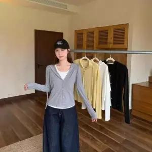 여자 캐주얼 투피스 가짜 가을옷 후드 상의 빅사이즈 후드티 긴팔 OP3