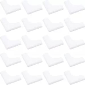 마이 미로니 20PCS 윈도우 화면 프레임 코너 하드웨어 화이트 플라스틱 앵글 브래킷 액세서리 1.06인치 x