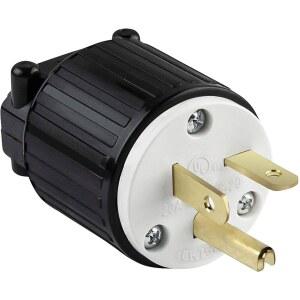 호환 NEMA 5-20P 스트레이트 블레이드 교체 플러그 커넥터, 남성 연장 코드 끝, 20 Amp, 125 v, 2 극, 3 와이어 접지