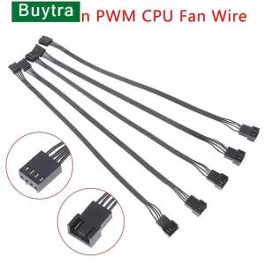컴퓨터 선풍기 4 핀 익스텐션 케이블 24AWG 모든 구리 PWM CPU 커넥터 어댑터 인기 판매 5 개