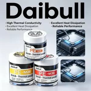 DaliBull PE-M28G 열전도 그리스 프로세서 PC 컴퓨터 CPU GPU 컴파운드 냉각 페이스트 스크레이퍼 포함