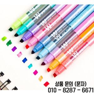 더블 헤드 지우개 하이라이터 펜 마커 끌 팁 형광 학교 글쓰기 귀여운 색상 세트 당 10