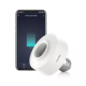 로라탭 스마트 와이파이 LED 전구 소켓 어댑터 E26 램프 홀더 타이머 구글 어시스턴트 및 알렉사 음성 제어