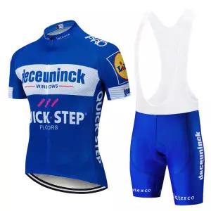 QUICK STEP 팀 남자 사이클링 저지 세트 여름 의류 자전거 유니폼 Maillot Ropa Ciclismo Hombre Bicycle