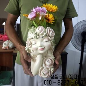 대형 실리콘 몰드 창의적인 요정 화분 다육식물 DIY 제작 레진 콘크리트 홈 데코 도구