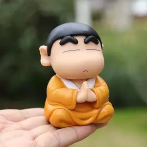8cm 짱구는 못말려 코스프레 부처님 행운의 자비 액션 피규어 재미있는 귀여운 인형 PVC 모델 장난감
