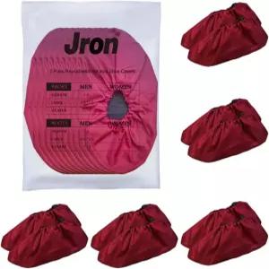 계약자를 위한 Jron 5켤레의 프리미엄 재사용 가능한 워셔블 신발 커버 부츠 와인 레드 5켤레 미국 7-9 7-8