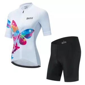 여름 사이클링 저지 세트 2024 여성 의류 MTB 자전거 반팔 야외 Maillot Ciclismo