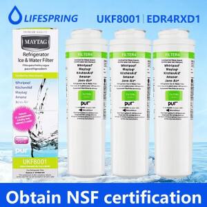 NSF 인증 UKF8001 Everydrop EDR4RXD1 월풀 필터 4 메이태그 냉장고 정수 대체품