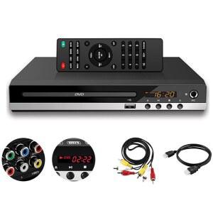 DVD플레이어 HDMI 1080P DVD 플레이어 고화질 박스 마이크 포트 지역 디스크 내장 CD TV용 출력