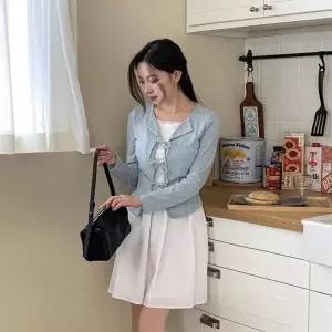 [다잇템] 여자 봄여름 환절기 레이스 슬림 가디건24510200588872