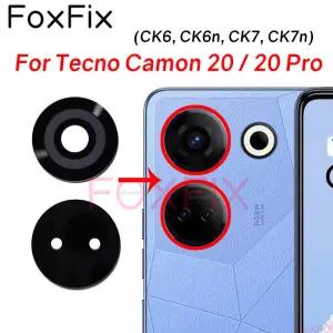 후면 카메라 렌즈 유리 Tecno Camon 20 Pro CK6 용 메인 커버 접착 스티커 교체