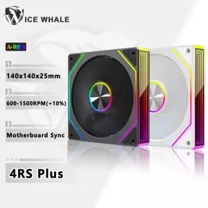 ICE Whale Prism 4RS Plus ARGB PC 케이스 팬 14cm 인피니티 미러 디자인 메인보드 조명 싱크 4핀 PWM CPU