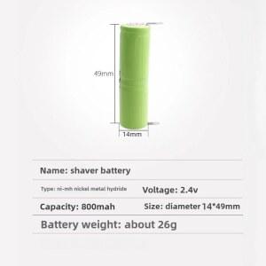호환 800mAh 2 4V 1/2AA HK688 니켈수소 충전식 배터리 용접 탭 전기 면도기, 칫솔용 배터리